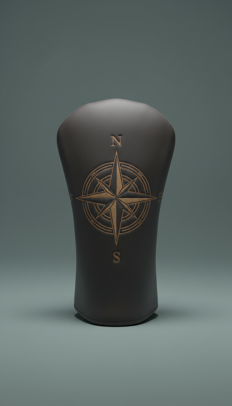 Full-Grain Leather Compass Headcover